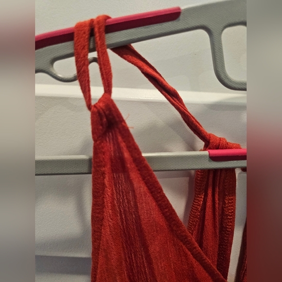 Cupshe Red Tie-Back Maxi Dress Size Small – Boho Summer Beach Style - Picture 3 of 9